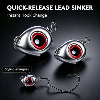 PROBEROS JIG061 3D Fish Eye Lead Jig Heads 3.5g-28g 10Pcs