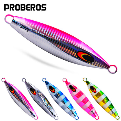 PROBEROS 5PCS 100g 150g 200g 250g 300g 심해선 낚시 정어리 슬라이더 도태 미끼 장주금속 도태 낚시 미끼 바다낚시 집게