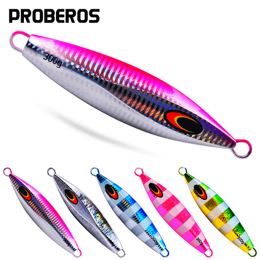 PROBEROS 5 件 100 克 150 克 200 克 250 克 300 克深海船钓沙丁鱼滑竿跳汰饵长抛金属跳汰鱼饵海钓跳汰鱼