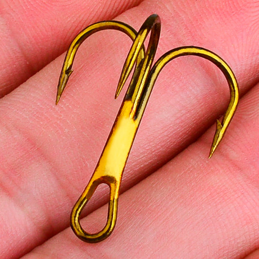 PROBEROS triple hook fishing with barbed anchor hooks, lure fishing tackle, tackle and white triple anchor hooks 100 PCS