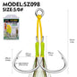 PROBEROS 5PC Sea Fishing Tackle Slow Jigging Fishing Hook Glow Double Assist Hooks