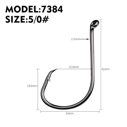 PROBEROS 100pcs High Carbon Steel Octopus Hooks Strong Pulling Force Sharp fishing Hooks