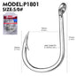 PROBEROS 50PCS  Saltwater Jigging Hooks, Stainless Steel Heavy Duty Super Strong For Vertical Metal Jig