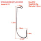 PROBEROS 50PCS Hooks Long Shank Fishhooks Carbon Steel Fishing Hook Barbed Carp Single Hooks Fishing Accessories - Proberos