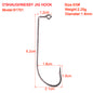 PROBEROS 50PCS  Hooks  Long Shank Fishhooks Carbon Steel Fishing Hook Barbed Carp Single Hooks Fishing Accessories