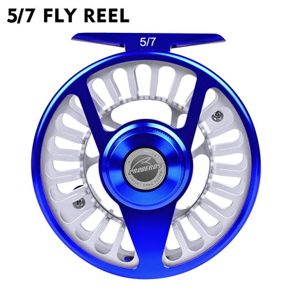 PROBEROS CNC Aluminum Fly Reel, 5/7, 7/9, 9/10 Sizes, 3 Colors Large Arbor Fly Reel, Corrosion Resistant for Freshwater  Saltwater