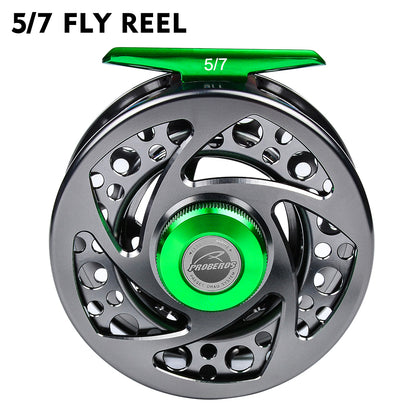 PROBEROS FR07 CNC Aluminum Fly Reel, 5/7, 7/9, 9/10 Sizes, 5 Colors;Large Arbor Fly Reel, Corrosion Resistant for Freshwater; Saltwater