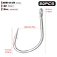 PROBEROS 50pcs Stainless Steel Hooks Saltwater Tuna Hooks, Forged Extra 6X Strong Circle Hooks - Proberos