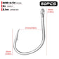 PROBEROS 50pcs Stainless Steel Hooks Saltwater Tuna Hooks, Forged Extra 6X Strong Circle Hooks - Proberos