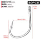 PROBEROS 50pcs Stainless Steel Hooks Saltwater Tuna Hooks, Forged Extra 6X Strong Circle Hooks - Proberos