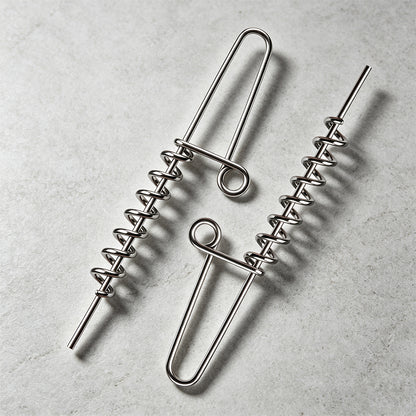 PROBEROS PJ048 Stainless Steel Spring Lock Pins for Soft Baits 50PCS