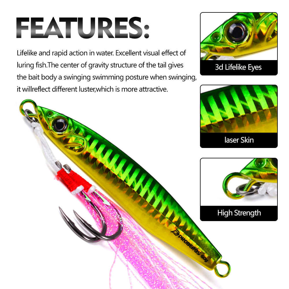 PROBEROS LF191 Saltwater Slow Jigging Lure 25g-60g