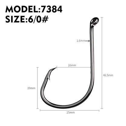 PROBEROS 100pcs High Carbon Steel Octopus Hooks Strong Pulling Force Sharp fishing Hooks
