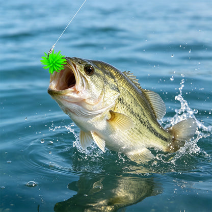 PROBEROS SL1009 Spiky Sea Urchin Pre-Rigged Soft Lure, 2 Sizes 5 Colors Soft Plastic Trout Panfish Stream Fishing Bait