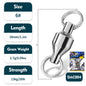 PROBEROS double-ended double-ring bearing swivel high-speed swivel connector Big thing figure eight ring strong tensile stainless steel figure 8 ring 50pcs
