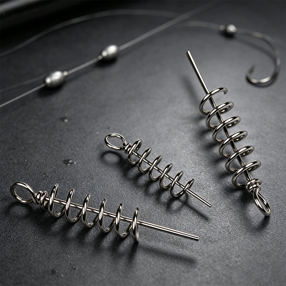 PROBEROS PJ049 Spring Lock Pins With Ring for Soft Baits 50PCS