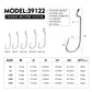#39121 PROBEROS High Carbon  Steel Bait Hook  Fishing Hook  10 pieces per pack. 10 packs for 100 pieces.