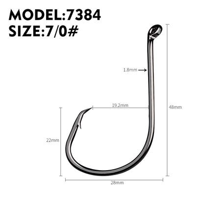 PROBEROS 100pcs High Carbon Steel Octopus Hooks Strong Pulling Force Sharp fishing Hooks