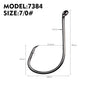 PROBEROS 100pcs High Carbon Steel Octopus Hooks Strong Pulling Force Sharp fishing Hooks