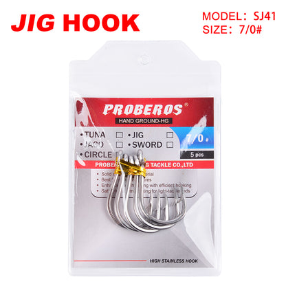 PROBEROS Sea Fishing Stainless Steel Hook Barbed Anchor Hook Seawater Corrosion Resistant Boat Fishing Hook Lure Fishing Hook 50pcs