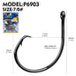 PROBEROS 100pcs Circle Barbed Octopus Hooks Super pulling force High Carbon Steel Strong Offset Hooks For Catfish Freshwater