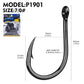 Proberos 100pcs Steel Hooks Premium Carbon Steel Circle Fishing Hooks, Corrosion-ResistantUltra-Sharp for Saltwater & Freshwater - Proberos