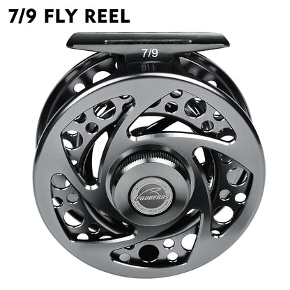 PROBEROS FR07 CNC Aluminum Fly Reel, 5/7, 7/9, 9/10 Sizes, 5 Colors;Large Arbor Fly Reel, Corrosion Resistant for Freshwater; Saltwater
