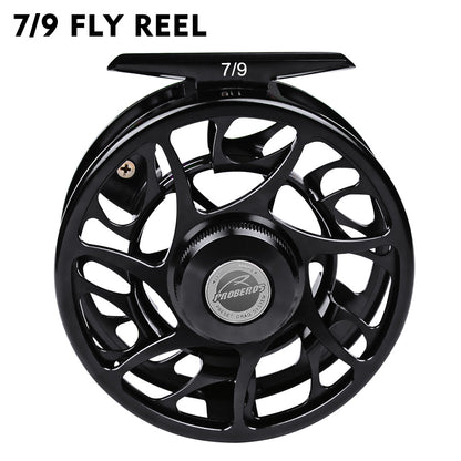 PROBEROS FR06 CNC Aluminum Fly Reel, 5/7, 7/9, 9/10 Sizes, 3 Colors Large Arbor Fly Reel, Corrosion Resistant for Freshwater  Saltwater