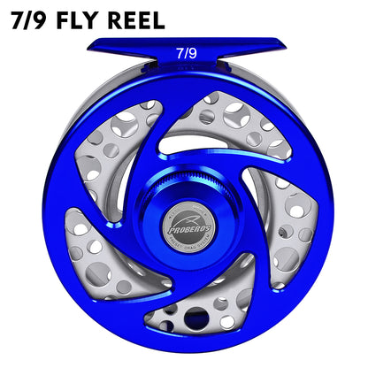 PROBEROS FR07 CNC Aluminum Fly Reel, 5/7, 7/9, 9/10 Sizes, 5 Colors;Large Arbor Fly Reel, Corrosion Resistant for Freshwater; Saltwater