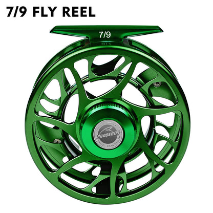 PROBEROS FR06 CNC Aluminum Fly Reel, 5/7, 7/9, 9/10 Sizes, 3 Colors Large Arbor Fly Reel, Corrosion Resistant for Freshwater  Saltwater