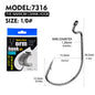 PROBEROS 10 pieces per pack. 10 packs for 100 pieces. High Carbon Steel Saltwater Jig Fishing Hook - Corrosion-Proof for Offshore Trollin