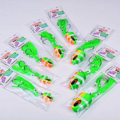 PROBEROS 5PCS 금속 갈고리 미끼 천천히 주조 단단한 갈고리 미끼 갈고리 국자 인조 해안 금속 미끼 해구 60G 80G 100G 120G 160G 200G