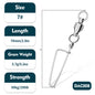 PROBEROS Single Head Bearing Swivel Arc Pin Figure 8 Ring Connector Bulk Figure Eight Ring Fishing Accessories Fishing Gear Supplies 50pcs
