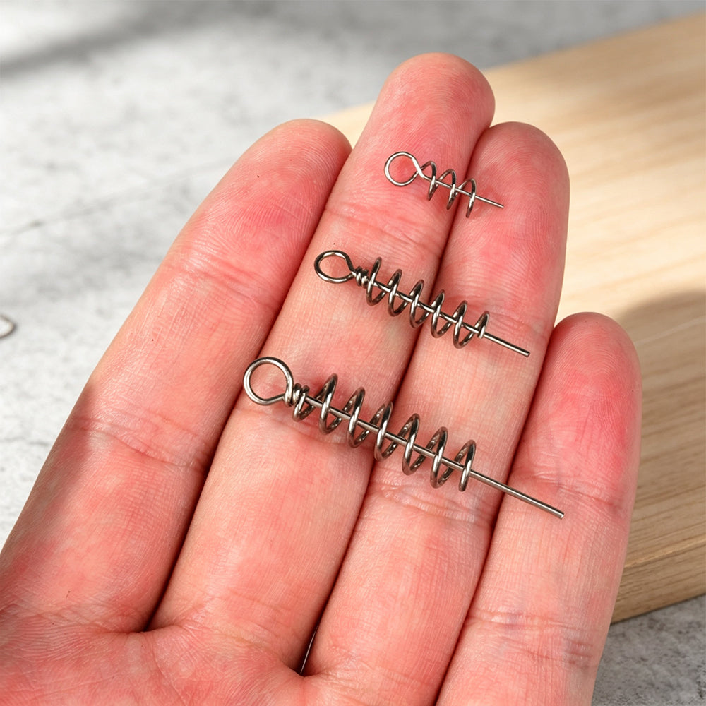 PROBEROS PJ049 Spring Lock Pins With Ring for Soft Baits 50PCS