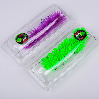 PROBEROS SL1009 Spiky Sea Urchin Pre-Rigged Soft Lure, 2 Sizes 5 Colors Soft Plastic Trout Panfish Stream Fishing Bait