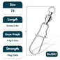 PROBEROS high-speed figure-of-eight swivel Bearing swivel stainless steel reinforced pin connector Fishing supplies accessories 50pcs