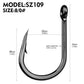PROBEROS 100pcs Ultra-Sharp High Carbon Steel - Octopus Circle Hooks for Saltwater Fishing,127-297LB Hook Strength - Proberos