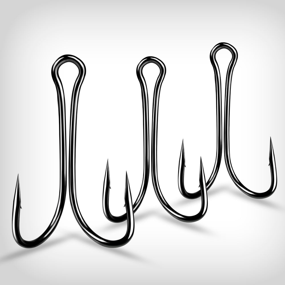 PROBEROS 100pcs Luya Fishing Hook Carbon Steel Barbed Double Hook Fishing Hook Chicken Claw Hook Tied Soft Bait Fish Accessories