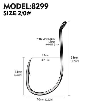 PROBEROS 100pcs barbed fishing hook for salt water with high carbon steel suitable for fishing dayu11 freshwater fish hook