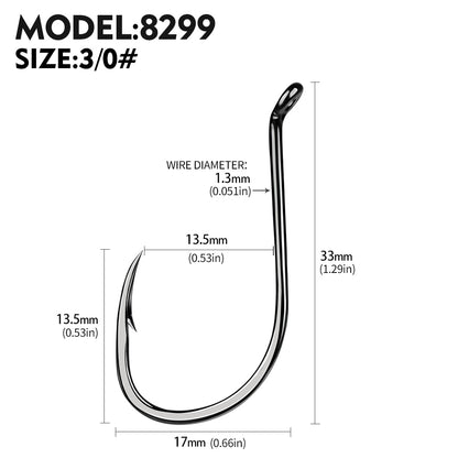 PROBEROS 100pcs barbed fishing hook for salt water with high carbon steel suitable for fishing dayu11 freshwater fish hook