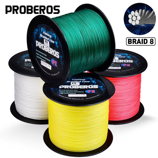 PROBEROS 1000m Braided Fishing Line 8 Strand HYPERDIMENSIONAL SNARE: Wormhole Filament PE Line - Proberos