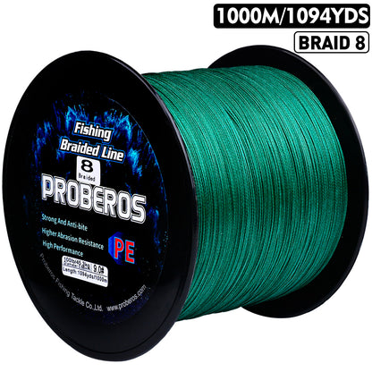 PROBEROS 8 Strand Braided Fishing Line 1000m Heavy Duty PE Line