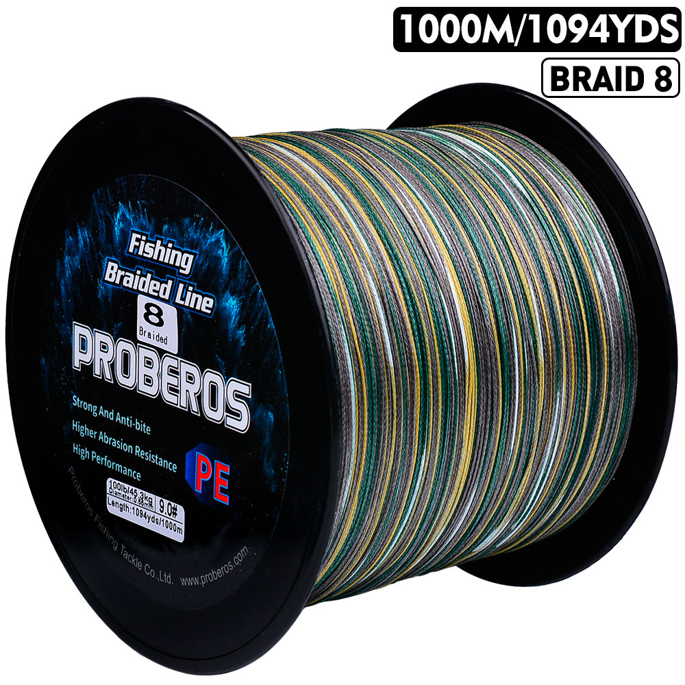 PROBEROS 8 Strand Braided Fishing Line 1000m Heavy Duty PE Line