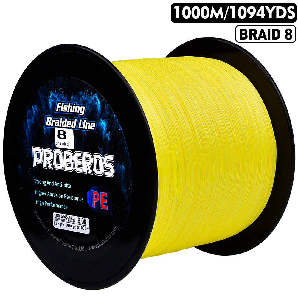 PROBEROS 8 Strand Braided Fishing Line 1000m Heavy Duty PE Line