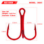 PROBEROS Red Treble Hook Fishing Supplies 100 barbed anchor hook lure fishing tackle