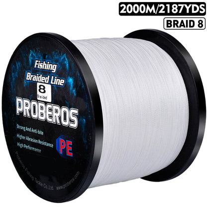 PROBEROS 2000m Braided Fishing Line 8 Strand Photosynth Coating｜Stealth Hunt in Amazon, Mariana & Martian Brines - Proberos
