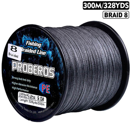 PROBEROS 300m Braided Fishing Line 8 Strand Antimatter Armor｜Dominate Tides, Aurora, Meteor Fields - Proberos