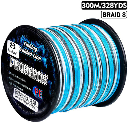 PROBEROS 300m Braided Fishing Line 8 Strand Antimatter Armor｜Dominate Tides, Aurora, Meteor Fields - Proberos