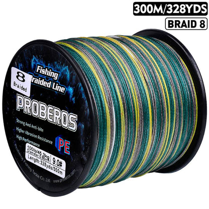 PROBEROS 300m Braided Fishing Line 8 Strand Antimatter Armor｜Dominate Tides, Aurora, Meteor Fields - Proberos