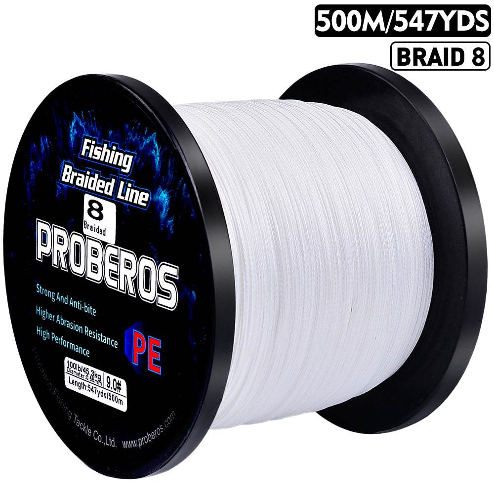 PROBEROS 500m Braided Fishing Line 8 Strand DarkEnergy Shield｜Fishing Across Ice Age, Lava Seas & Void Zones - Proberos